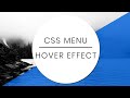 Pure CSS Creative Menu Hover Effect | CSS Hover Effects