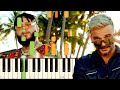 Pedro Capó, Farruko - Calma Remix - Piano - Synthesia