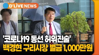 '코로나19 동선 허위진술' 백경현 구리시장 벌금 1,000만원 [구리] 딜라이브TV