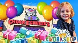 Chuck E Cheese & Build a Bear Happy Birthday Present for Chloe | Kinder Playtime It's a Toy Party!
