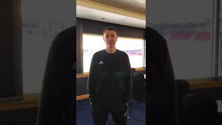 Stephen McManus wishes the boys good luck