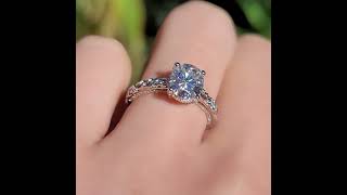 doveggs oval moissanite engagement ring for women