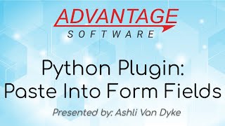 Python Plugin: Paste Into Form Fields