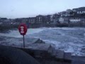 Porthleven, Cornwall, Storm Imogen 8th Feb 2016. Bystanders get a soaking!