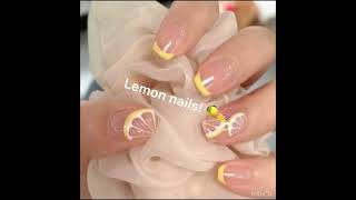 Lemon nails! #nails #lemon #shorts