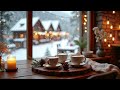 cozy winter ambience❄️🎹gentle pianop music with warm coffee shop ambience for relax meditate study