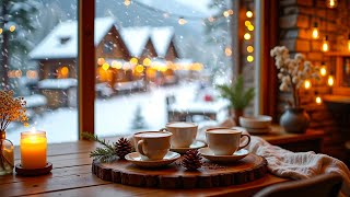 Cozy Winter Ambience❄️🎹Gentle Pianop Music with Warm Coffee Shop Ambience for Relax, Meditate, Study