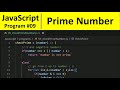 JavaScript Program 9 - Check Prime Number in JavaScript