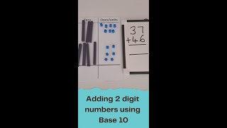 Adding 2 digit numbers using Base 10 #shorts #maths4kids  #maths #addition