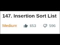 LeetCode 147 - Insertion Sort List (99.6% Speed!)