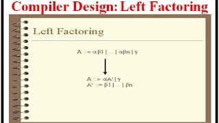 Compiler Design: Left Factoring