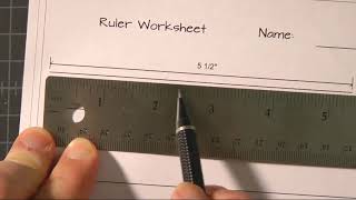 Fractions On A Ruler and worksheet for practice measuring