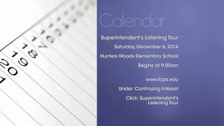 Calendar: Superintendent's Listening Tour