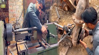 Wonderful process of restoration heavy duty agriculture use water pump ￼on Lathe machine in workshop