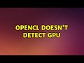 Ubuntu: OpenCL doesn't detect GPU