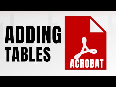 Cómo agregar tablas a documentos PDF en Adobe Acrobat Pro DC