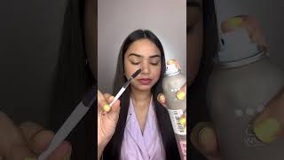 Hair setting spray to set brows 😱 || #shorts #rajnandini #makeuptrend