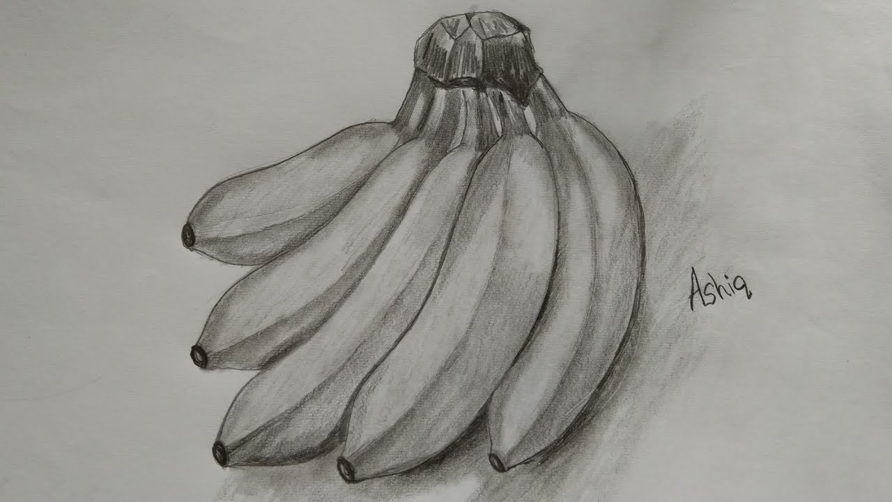 How To Draw And Shades Banana Easily For Beginners - YouTube