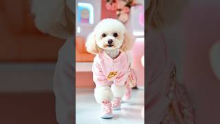 かわいい犬のナイキ x ディオール ファッションショー 🐶🤣