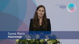 SLSK 2020: Pääministeri Sanna Marin -ote puheesta