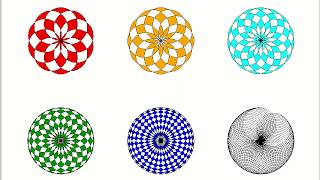 drawing multiple check pattern circles : Python turtle graphics (part11)