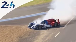 24 Heures du Mans 2014: Sortie de piste pendant le warm-up pour la Oreca 03R du SMP RACING #27