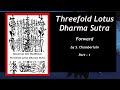Forward To Threefold Lotus Dharma Sutra - part 1