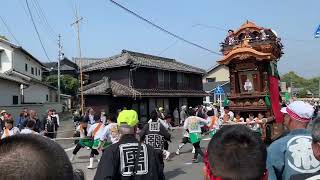 2024年4月14日（日曜）山車祭り 長尾地区祭礼-本祭　馬場区 旧八百武 交差点 車切り