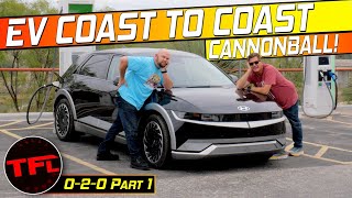 The Road Trip From Hell or Heaven? We Cannonball an Electric Car 2,500 Miles from Coast to Coast PT1