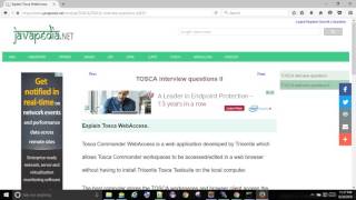 Explain Tosca WebAccess. | javapedia.net