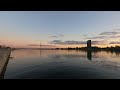 beautiful sunset in riga latvia daugava river panorama