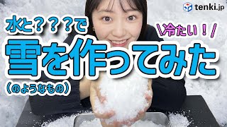 【実験！作ってみた】水と？？？でリアルな雪を作ってみた！【本当に冷たい！】