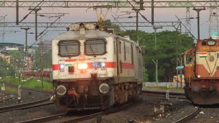 Five trains trolling Alco WDM-3A #16860 | Anger and Rage trains honking \u0026 speeding on congested line