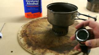 Evernew Ti DX Set Alcohol Stove Performance Test