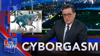 Stephen Colbert's Cyborgasm: Sparkles The Robot Dog | AI Priest Hears Confession