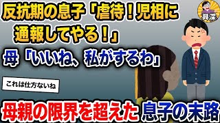 【2ch修羅場スレ】 高校生の息子の酷い反抗期に耐え続けてきた母親。ある日、ついに限界を迎えた母親は…【2ch修羅場スレ・ゆっくり解説】