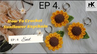 Ep4. End🌿 Crochet Sunflower Keychain Tutorial step by step | #crochet