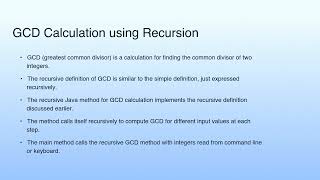 GCD Calculation using Recursion | Lecture 11:Java Static Scope Rule