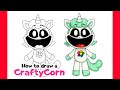 How to Draw CraftyCorn from Smiling Critters Unicorn | Drawing Smiling Critrers