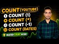 Difference Between count(*) ,count(0),count(-1),count(col),count('youtube') | SQL Interview question