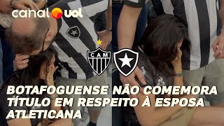 Botafoguense não comemora título em respeito à esposa atleticana