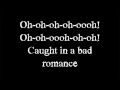 lady gaga - Bad Romance - Lyrics on screen