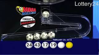 2018 02 20 Mega Millions Numbers and draw results