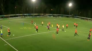 Fussballtraining: Warm up - Das vielseitige Koordinationsviereck