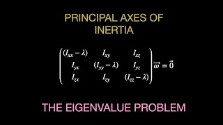 Principal Axes of Inertia and the Eigenvalue Problem