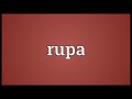 rupa meaning