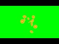 won sign coins animations 1 full hd green screen royalty free