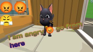 my kitty is very angry 😡 chicken gun sad story