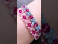 1 minute how to make bicone bracelet, making bracelet with bicone 6mm & 4mm