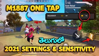 Auto headshot best pro sensitivity settings for m1887 in free fire in Telugu